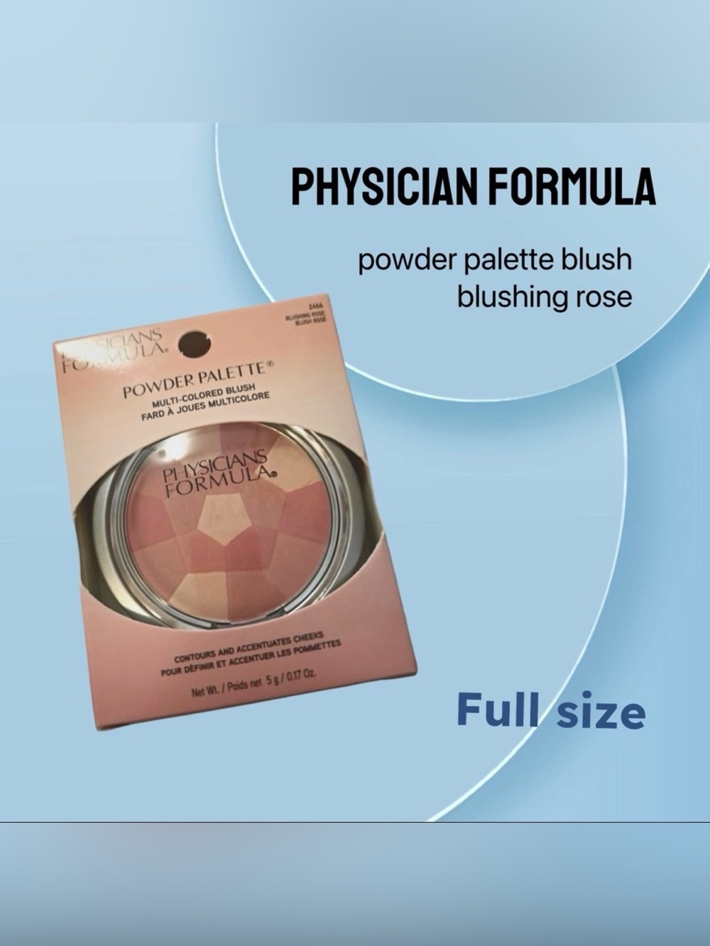 🇺🇸🆕📦NIB PHYSICIANS FORMULA |FULL| Natural Powder Palette Blush Blushing rose